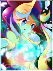 Size: 1024x1365 | Tagged: safe, artist:kumikoponylk, oc, oc only, oc:petal eclipse, species:seapony (g4), dots and loops, seapegasus, seaponified, solo, sparkles, species swap