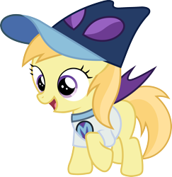 Size: 2000x2058 | Tagged: safe, artist:lumorn, character:mare do well, character:noi, species:pony, episode:the mysterious mare do well, g4, my little pony: friendship is magic, clothing, cute, female, filly, hat, mare, mare do well fan, noiabetes, simple background, solo, transparent background