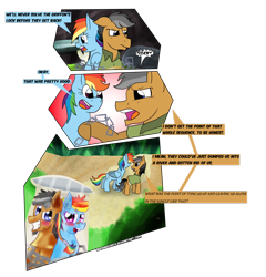 Size: 876x912 | Tagged: safe, artist:sneshneeorfa, character:quibble pants, character:rainbow dash, species:pony, ship:quibbledash, episode:stranger than fanfiction, body pillow, comic, funny, male, shipping, simple background, straight, transparent background