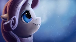 Size: 1920x1080 | Tagged: safe, artist:camyllea, character:rarity, species:pony, bust, clothing, female, portrait, solo, sweater