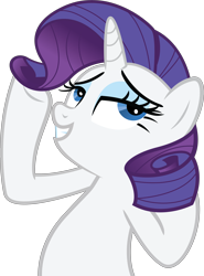 Size: 3394x4589 | Tagged: safe, artist:the-crusius, character:rarity, species:pony, species:unicorn, episode:the crystal empire, g4, my little pony: friendship is magic, absurd resolution, bipedal, female, grin, lidded eyes, mare, simple background, smiling, solo, transparent background, vector