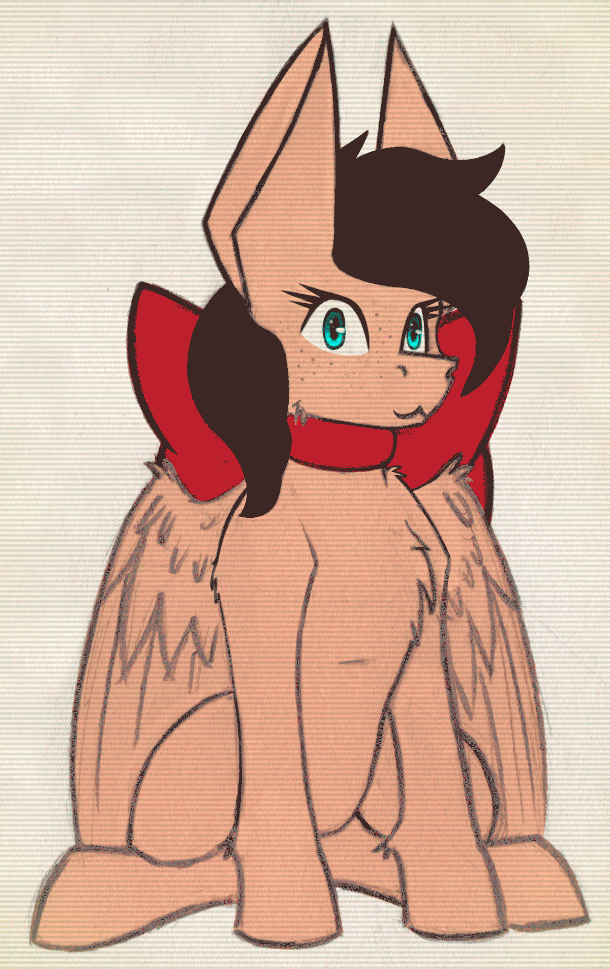 Size: 1200x1905 | Tagged: safe, artist:php122, oc, oc only, oc:skull bow, species:pegasus, species:pony, animated, cute, error, evil, gif, glitch
