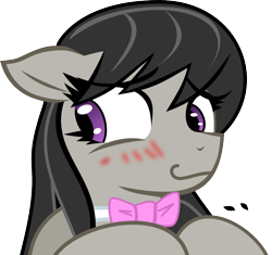 Size: 1000x941 | Tagged: safe, artist:haetran, artist:reiduran, character:octavia melody, species:earth pony, species:pony, blushing, bust, cute, embarrassed, female, floppy ears, mare, portrait, reaction image, shy, simple background, solo, transparent background, vector