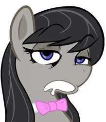 Size: 536x615 | Tagged: safe, artist:haetran, artist:reiduran, edit, character:octavia melody, species:earth pony, species:pony, bust, drool, female, mare, open mouth, portrait, reaction image, simple background, solo, transparent background, vector