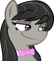 Size: 1280x1438 | Tagged: safe, artist:haetran, artist:reiduran, edit, character:octavia melody, species:earth pony, species:pony, bust, female, mare, portrait, reaction image, simple background, smug, solo, transparent background, vector