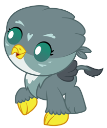 Size: 1208x1448 | Tagged: safe, artist:magpie-pony, character:gabby, species:griffon, baby, chickub, cub, cute, female, gabbybetes, simple background, solo, transparent background, vector, younger