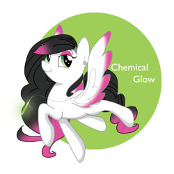 Size: 720x720 | Tagged: safe, artist:beetrue, oc, oc only, oc:chemical glow, species:pegasus, species:pony, female, mare, solo