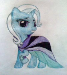 Size: 1194x1335 | Tagged: safe, artist:beetrue, character:trixie, species:pony, clothing, dress, female, solo, traditional art