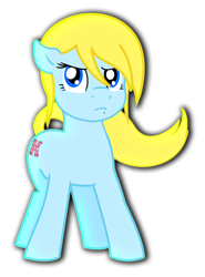 Size: 900x1216 | Tagged: safe, artist:claireannecarr, species:earth pony, species:pony, female, mare, metroid, ponified, samus aran, simple background, solo, transparent background, zero suit