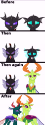 Size: 4329x11893 | Tagged: safe, artist:kirbymlp, character:pharynx, character:prince pharynx, character:thorax, species:changeling, species:reformed changeling, episode:to change a changeling, g4, my little pony: friendship is magic, absurd resolution, brothers, comic, growing up, male