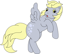 Size: 2000x1712 | Tagged: safe, artist:floppychiptunes, character:derpy hooves, species:pegasus, species:pony, g1, g4, .svg available, cute, derpabetes, female, g1betes, g4 to g1, generation leap, mare, simple background, solo, style emulation, transparent background, vector