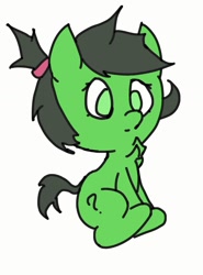 Size: 809x1094 | Tagged: safe, artist:lazynore, oc, oc only, oc:filly anon, drawn on phone, female, filly
