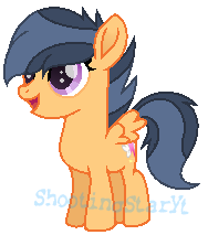 Size: 188x213 | Tagged: safe, artist:shootingstaryt, base used, oc, oc only, parent:rumble, parent:scootaloo, parents:rumbloo, movie accurate, offspring, solo