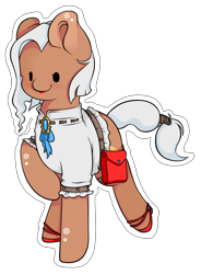 Size: 972x1322 | Tagged: safe, artist:lucky-jacky, oc, oc only, oc:ka ching, species:earth pony, species:pony, clothing, cute, happy, shoes, simple background, solo, transparent background