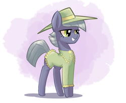 Size: 1154x942 | Tagged: safe, artist:ivyredmond, character:limestone pie, species:earth pony, species:pony, clothing, cute, dress, female, hat, limabetes, mare, smiling, solo