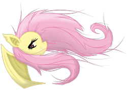 Size: 2269x1621 | Tagged: safe, artist:purpleloverpony, character:flutterbat, character:fluttershy, species:bat pony, race swap, simple background, transparent background