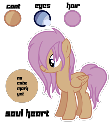 Size: 1548x1743 | Tagged: safe, artist:lilygarent, oc, oc only, oc:soul heart, parent:chipcutter, parent:scootaloo, parents:scootachip, species:pegasus, species:pony, female, mare, offspring, reference sheet, solo