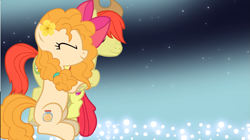 Size: 1923x1075 | Tagged: safe, artist:darkgloones, artist:magpie-pony, artist:poniesinreverse, artist:raindashesp, edit, character:apple bloom, character:bright mac, character:pear butter, species:earth pony, species:pony, dream, feels, hug, wallpaper, wallpaper edit, youtube link