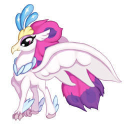 Size: 1400x1400 | Tagged: safe, artist:swasfews, character:queen novo, species:classical hippogriff, species:hippogriff, my little pony: the movie (2017), feathered fetlocks, female, simple background, solo, transparent background