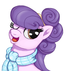 Size: 1200x1300 | Tagged: safe, artist:swasfews, character:suri polomare, species:earth pony, species:pony, bust, cute, female, looking at you, one eye closed, simple background, solo, suribetes, transparent background, weapons-grade cute, wink
