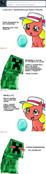 Size: 432x1638 | Tagged: safe, artist:claireannecarr, species:earth pony, species:pony, ask, ask maplejack, blushing, cowboys and equestrians, creeper, crossover, diamond, female, mad (tv series), mad magazine, maplejack, mare, minecraft, tumblr