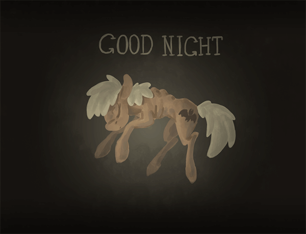 Size: 600x459 | Tagged: safe, artist:gaiascope, oc, oc only, oc:forty winks, species:earth pony, species:pony, animated, dark, solo, tired