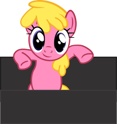 Size: 1494x1591 | Tagged: safe, artist:likonan, character:cherry berry, episode:one bad apple, g4, my little pony: friendship is magic, cute, female, simple background, sitting, solo, transparent background, vector