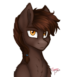 Size: 733x801 | Tagged: safe, artist:snowpaca, oc, oc only, oc:jokul, species:pony, alternate hairstyle, draft horse, fluffy, male, simple background, solo, stallion, strong, transparent background