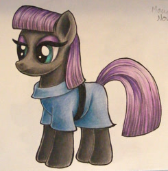 Size: 900x918 | Tagged: safe, artist:andpie, character:maud pie, species:pony, clothing, female, frock coat, solo, traditional art