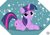 Size: 1052x744 | Tagged: safe, artist:ashidaru, character:twilight sparkle, character:twilight sparkle (alicorn), species:alicorn, species:pony, g4, abstract background, female, looking at you, lying down, mare, prone, signature, simple background, solo, stars