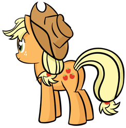 Size: 2664x2718 | Tagged: safe, artist:reconprobe, character:applejack, species:pony, clothing, female, hat, simple background, solo, transparent background
