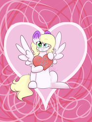 Size: 3024x4032 | Tagged: safe, artist:itssopanda, oc, oc only, oc:feather paint, species:pegasus, species:pony, female, heart, heterochromia, high res, hug request, mare, solo