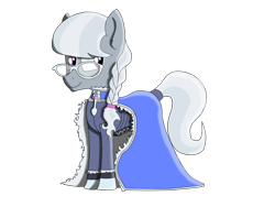 Size: 2000x1500 | Tagged: safe, artist:infinita est lux solis, character:silver spoon, clothing, collar, corset, dress, female, older, older silver spoon, simple background, solo, transparent background