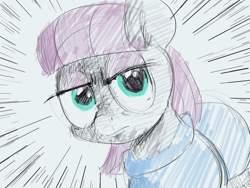 Size: 900x675 | Tagged: safe, artist:baratus93, character:maud pie, species:earth pony, species:pony, angry, female, menacing, now you fucked up, serious, serious face, solo, speed lines, the fire in her eyes
