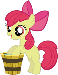 Size: 4261x5501 | Tagged: safe, artist:flutterguy317, character:apple bloom, episode:the cutie mark chronicles, g4, my little pony: friendship is magic, .svg available, absurd resolution, bipedal, bucket, female, simple background, solo, splashing, transparent background, vector, water