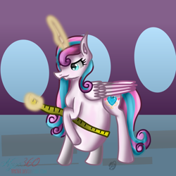 Size: 1536x1536 | Tagged: safe, artist:commandereclipse, character:princess flurry heart, species:alicorn, species:pony, adult, belly, female, hyper, hyper pregnancy, magic, measuring tape, multiple pregnancy, older, older flurry heart, pregnant, signature, solo