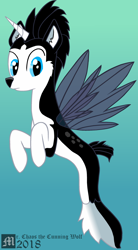 Size: 1826x3300 | Tagged: safe, artist:mrchaosthecunningwlf, artist:ponyvillechaos577, oc, oc only, oc:frost cloud, species:seapony (g4), episode:surf and/or turf, g4, my little pony: friendship is magic, husky, hybrid, male, solo