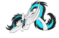 Size: 2460x1600 | Tagged: safe, artist:dangercloseart, oc, oc only, oc:danger close, species:pegasus, species:pony, dog tags, simple background, smiling, solo, stretching, transparent background