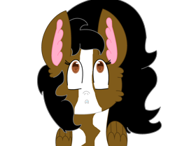 Size: 2368x1968 | Tagged: safe, artist:mlpfan2017, oc, oc only, oc:caramel dust, species:pegasus, species:pony, female, folded wings, front view, looking up, mare, markings, simple background, solo, transparent background