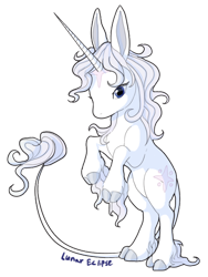 Size: 400x532 | Tagged: safe, artist:a-lunar-eclipse, species:pony, amalthea, ponified, simple background, solo, the last unicorn, transparent background