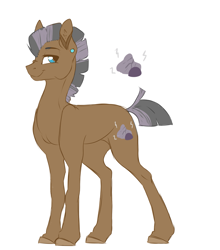 Size: 2425x2753 | Tagged: safe, artist:anyatrix, oc, oc:rock sulphate, parent:maud pie, parent:mudbriar, parents:maudbriar, species:earth pony, species:pony, colored hooves, high res, male, offspring, simple background, solo, stallion, white background