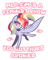 Size: 900x1141 | Tagged: safe, artist:lillynya, character:rainbow dash, species:pegasus, species:pony, anti-brony, background pony strikes again, butthurt, downvote bait, female, feminism, feminist ponies, flying, heart, looking at you, mare, mouthpiece, murica, op is a duck, op is trying to start shit, op started shit, simple background, social justice warrior, solo, transparent background