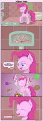 Size: 1330x3700 | Tagged: safe, artist:frenkieart, character:pinkie pie, species:earth pony, species:pony, balloon, comic, dialogue, female, food, mare, muffin, pie, rubik's cube, solo