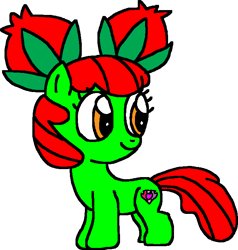 Size: 684x720 | Tagged: safe, artist:blackrhinoranger, character:apple bloom, species:pony, boom bloom, clothing, cosplay, costume, female, filly, simple background, skylanders, solo, white background