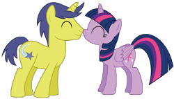 Size: 7000x4000 | Tagged: safe, artist:3d4d, artist:midnightblitzz, edit, character:comet tail, character:twilight sparkle, character:twilight sparkle (alicorn), species:alicorn, species:pony, species:unicorn, ship:cometlight, background pony, duo, female, male, mare, shipping, simple background, stallion, straight, transparent background, vector