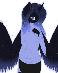 Size: 1440x1800 | Tagged: safe, artist:electricaldragon, base used, oc, oc:night vision, species:alicorn, species:anthro, species:pony, clothing, female, hoodie, mare, pants, simple background, solo, transparent background