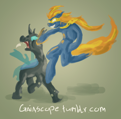 Size: 1240x1214 | Tagged: safe, artist:gaiascope, oc, oc only, species:changeling, 30 minute art challenge, superhero