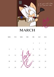 Size: 594x842 | Tagged: safe, artist:exxie, oc, oc only, oc:har glind, birthday art, calendar, colored, looking at you, simple background, text