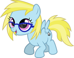 Size: 2092x1641 | Tagged: safe, artist:steam-loco, oc, oc only, oc:cloud cuddler, species:pegasus, species:pony, cutie mark, female, filly, glasses, mouse cursor, simple background, smiling, transparent background, vector