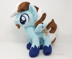 Size: 1500x1242 | Tagged: safe, artist:hipsterowlet, oc, oc:comet flash, species:pegasus, species:pony, irl, male, photo, plushie, solo, stallion